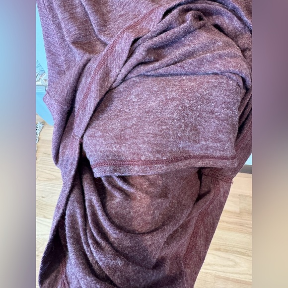 Banana Republic Heathered Burgundy Sweatshirt Dress Size Medium - Picture 4 of 10